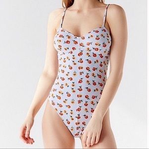 Urban outfitters out from under Ribbed floral bodysuit